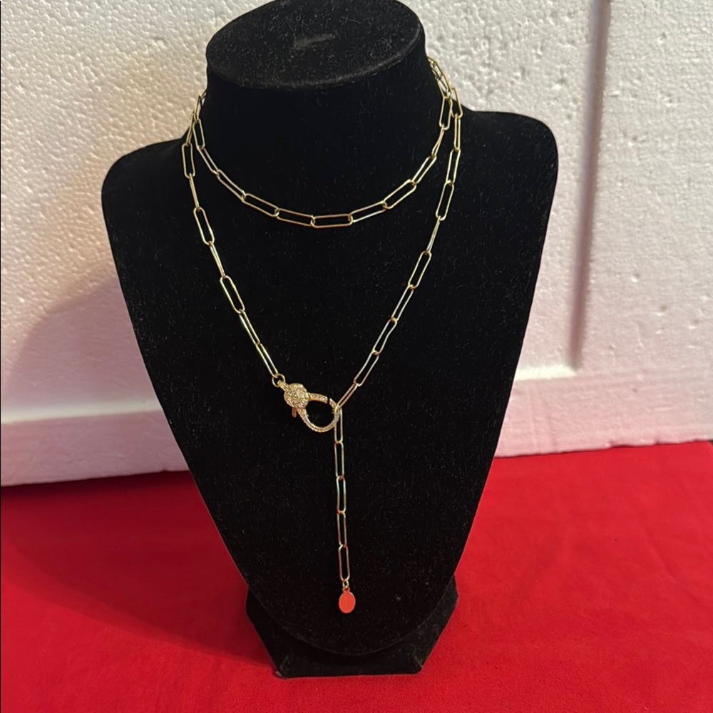 Gold Chain Necklace with Toggle Clasp Nikki Smith